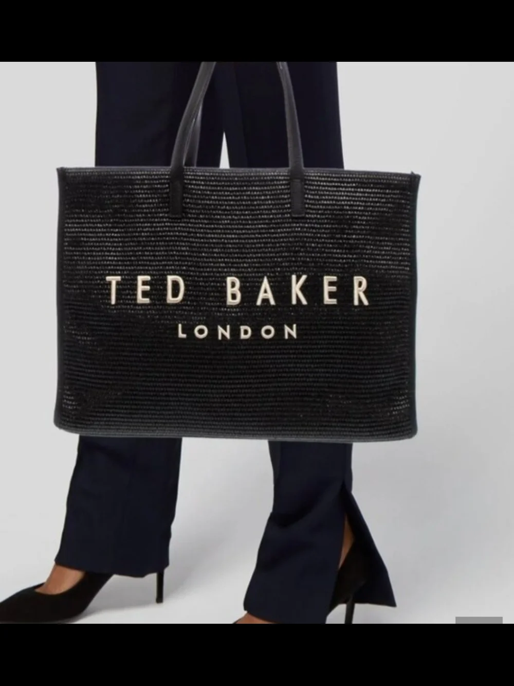 Ted Baker Black Logo Tote Bag NWT